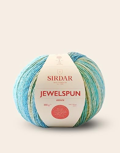 Sirdar Jewelspun Aran, Evening Aquamarine (851), 200g
