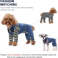 thumbnail image 6 of HQREA Dog Overalls for Small Dogs, Puppy Denim Jumpsuit Jeans Dog Pants Outfit, 6 of 7