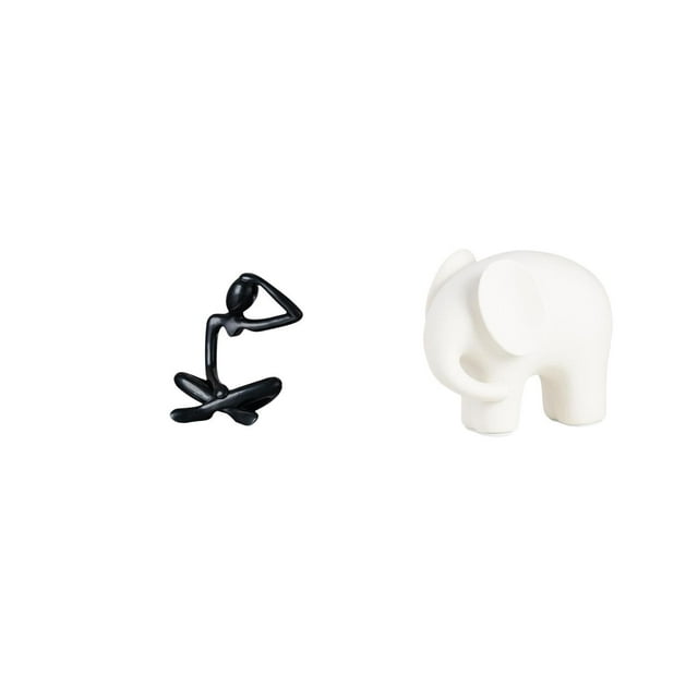 Estatua De Elefante Pensador Abstracto Moderno, Figura Decorativa Para Estantería, Escritorio O Mesa. Ideal Como Adorno O Regalo De Cumpleaños. Escultura Coleccionable.