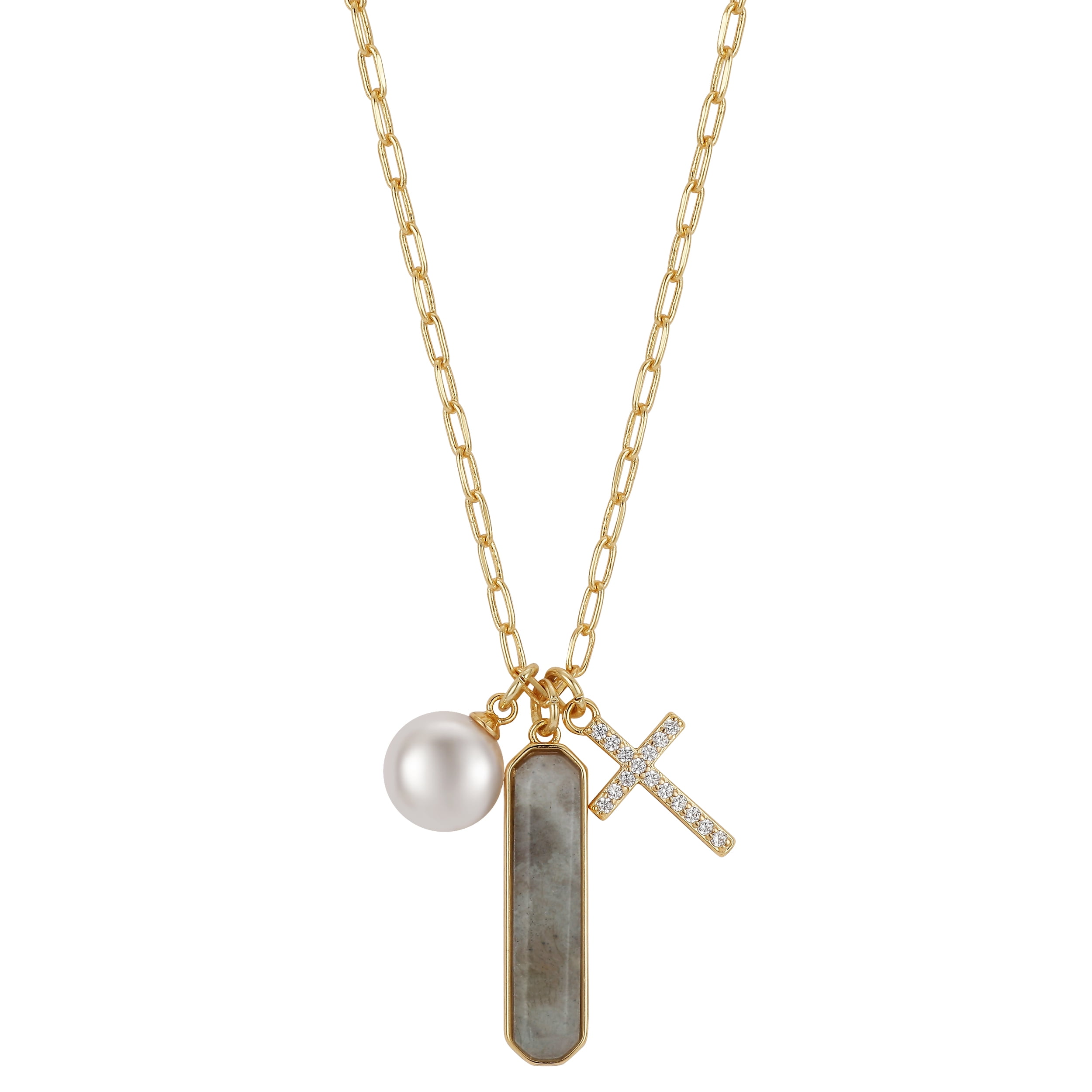 Sale 14K Gold-filled/Vermeil Framed Labradorite Stone pendant Necklace/Choker