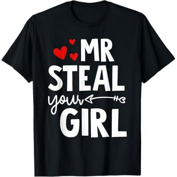 Mr Steal Your Girl Valentines Day Funny V-Day Boys Kids T-Shirt