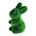 thumbnail image 3 of Estatua de conejo flocado de espuma, figura en miniatura de conejo para jardín, escritorio, oficina, figura de animal artificial, decoración de Pascua, 3 of 10