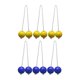 thumbnail image 1 of 6 pelotas de golf de escalera para lanzar, ideales para niños, adultos y familias, para uso en interiores y exteriores. Amarillo y azul, 1 of 8
