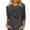 Gray, variant on Charella 3/4 Sleeves Valentine's Day Printed T-shirt for Women Round Neck Casual Tops Blouse White,10