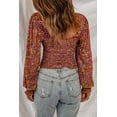 thumbnail image 3 of T-shirt à Manches Longues Imprimé Floral Rose pour Femmes, 3 of 17