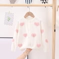 thumbnail image 2 of FYDUU Children Girls Cardigan Sweater Long Sleeve Cute Heart Graphic Soft Button Down Sweaters Fashion Kids Knit School Uniforms Sweaters Fall Party Outfit, 2 of 4