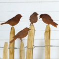 thumbnail image 3 of decoración De Jardin En Mtal Four Little Birds - Couleur Rouille Naturelle Peut Tre Utilize Comme Suspension Ou Insert De Toit, 3 of 5