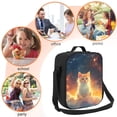 thumbnail image 5 of Rateoe Starry Sky Constellation Cat Lunch Bag Reusable Lunch Box with Shoulder Straps for Men Women Insulated Portable Lunchbox for adults Suitable for School Work Picnic, 5 of 7