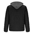 thumbnail image 5 of RYDCOT Men's Hooded Puffer Jacket Winter Warm Down Coats Casual Lightweight Quilted Padded Jackets Windproof Outerwear Thicken Cotton Coat Black, 5 of 6