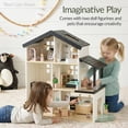 thumbnail image 5 of Best Choice Products 3-Story Wooden Dollhouse with 40 Accessories, Modern Doll House Pretend Play Set - Sage, 5 of 8