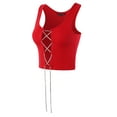 thumbnail image 2 of A2Y Women's French Terry Front Rhinestone Detail Tank Top Red L, 2 of 7
