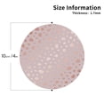 thumbnail image 2 of Lsque Rose Gold Abstract Spots 1 Pattern 4" Drink Coasters Set of 4, PVC Leather Absorbent Coasters, Table Coaster Set Decorative Coffee Cup Coasters Housewarming Gift -Round Shape, 2 of 6