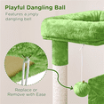 thumbnail image 5 of Yaheetech 36'' H Cat Tree Tower with Double Condos, Scratching Post, Green, 5 of 10