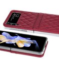 thumbnail image 2 of for Samsung Galaxy Z Flip 4 Case, Luxury PU Leather Wallet Protective Phone Case Card Holder Purse Phone Cover Case with Wrist Strap for Samsung Galaxy Z Flip 4 Shockproof Case, Red, 2 of 6