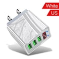 thumbnail image 1 of 3 Port LED Fast Quick Charge QC 3.0 USB Hub Display Wall Charger Adapter US Plug, 1 of 5
