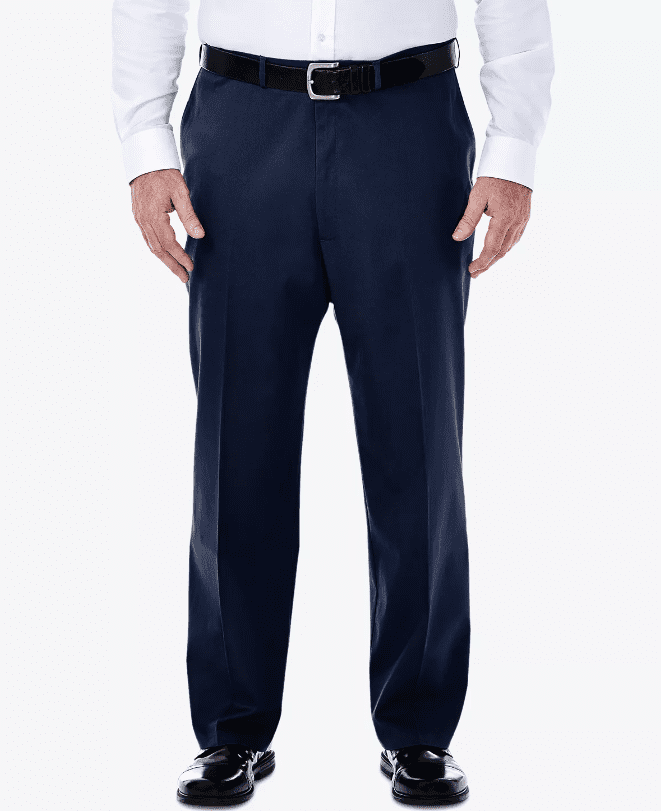 Haggar Men's Big & Tall Premium No Iron Khaki Classic Fit Pant (44W x 29L - 56W x 30L)