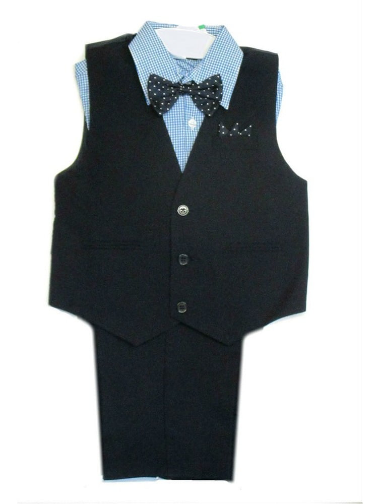 Rafael Boys 5-Piece Vest and Pant Set with Shirt Many Colors Tie and Hanky