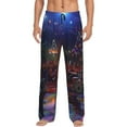 thumbnail image 2 of Lsque Mario Print Men's Pajama Pants, Lounge Pant - Comfortable Home Wear,Elastic Waistband, Stylish Design-Small, 2 of 9