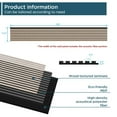 thumbnail image 2 of Plank & Hue 4Pcs 106"x12.6" Soundproof Wood Slat Panels Acoustic Wall and Ceiling Panels, Walnut, 2 of 8