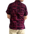 thumbnail image 2 of HAPPY BAY Men's Hawaiian Shirt Camp Beach Shirts Casual Short Sleeve Button Down Collar Shirts for Men L Merry Snowfall, Pink, 2 of 3