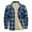 Dark Blue, variant on Penkiiy Men's Flannel Shirt Jacket with Quilted Lined Long Sleeve Plaid Coat Button Down Thick Outwear Winter Dark Blue