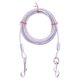 thumbnail image 1 of Cuerda de acero doble gancho antimordida para perros, cubierta de PVC resistente a la intemperie, ideal para sujetar a pilares o estacas, disponible en color blanco, longitud de 5m, diámetro de 5mm,, 1 of 6