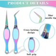 thumbnail image 3 of 2PCS Stainless Steel Reverse Tweezers for Crafting, Soft Grip Tweezer for Crafting DIY with Curved and Straight Tips, Pointed Needle Nose for Jewelry Making Beading Angled Tweezers, 3 of 7