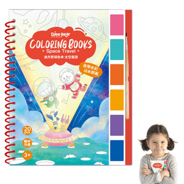 Julam Watercolor Paint Book Travel Drawing Doodle Coloring Book DIY