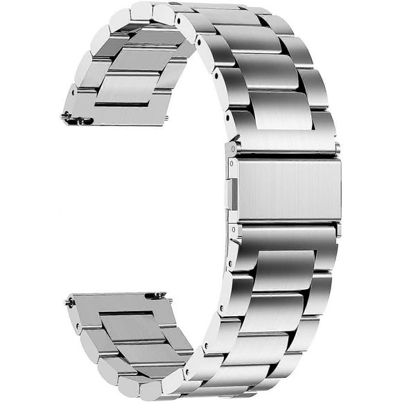 Smart Watch Strap 18mm, Metal Straps for Mens & Women, Compatbile for Samsung, Casio, Huawei, Fossil, Withings Smart Watch