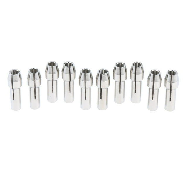 yuksok 10 Pcs Collier de Perceuse en Acier Inoxydable Outil Rotatif 2.35mm