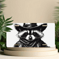thumbnail image 6 of 1 Pcs 2D Flat License Plate Covers & Frames, Raccoon in Western Style For Decorative Front, Waterproof For Decoration Aluminum License Plate Covers & Frames Cover For Men Women, 12" X 6", 6 of 7