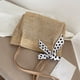 thumbnail image 3 of Bolsa de mano de gran capacidad tejidos de paja de mano de hombro con cinta de seda para mujer JShteea Para Estrenar, 3 of 9