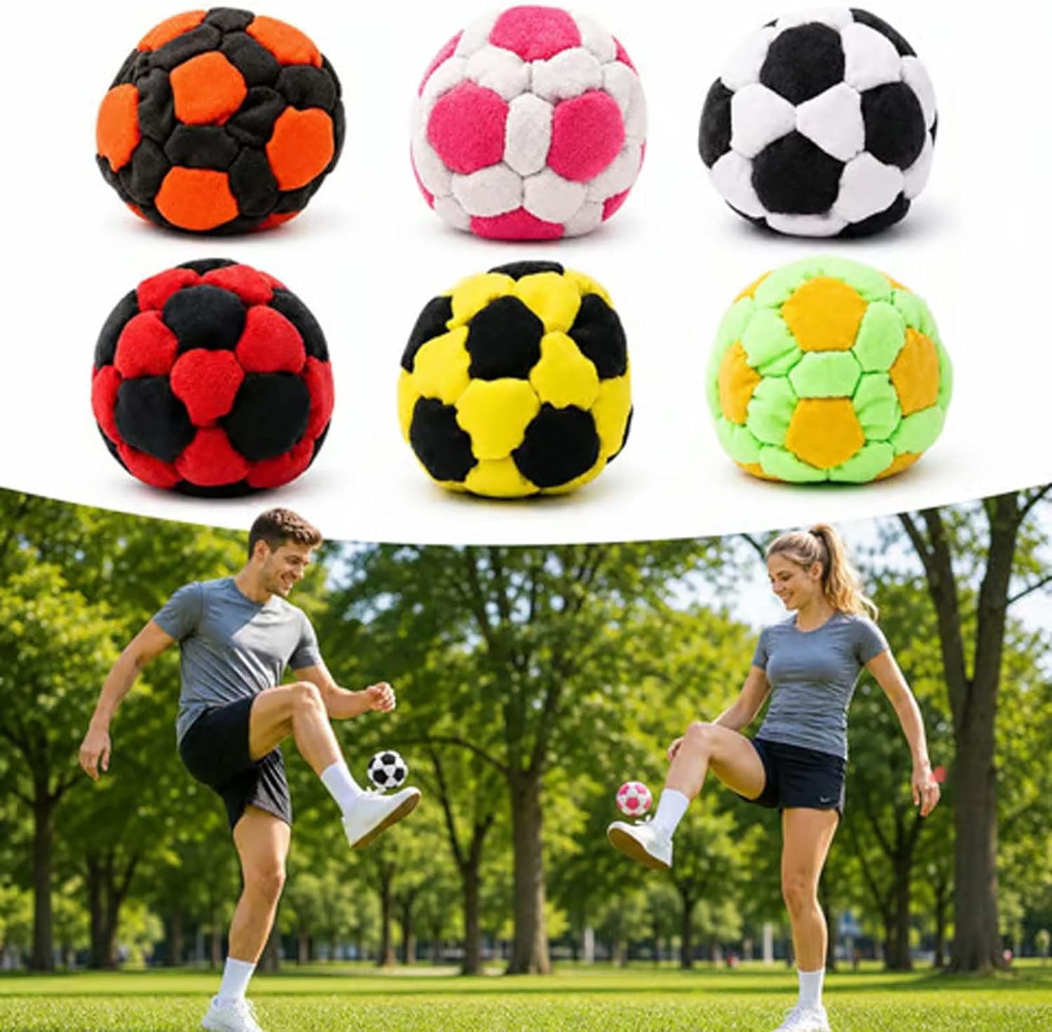 Dragonfly Footbag,32-Panel Hacky 2026 Sa-ck Spiral Pellet Filled Footbag Ball, Soft Durable Soccer Style Kick Bag for Foot Coordination Training, Outdoor Play, Stress Relief Toy