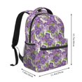 thumbnail image 2 of Pofeuu Violets Flowers Print Backpack for Men and Women - Basic Bookbag Casual Daypack Backpacks for College Work Travel-One Size, 2 of 5