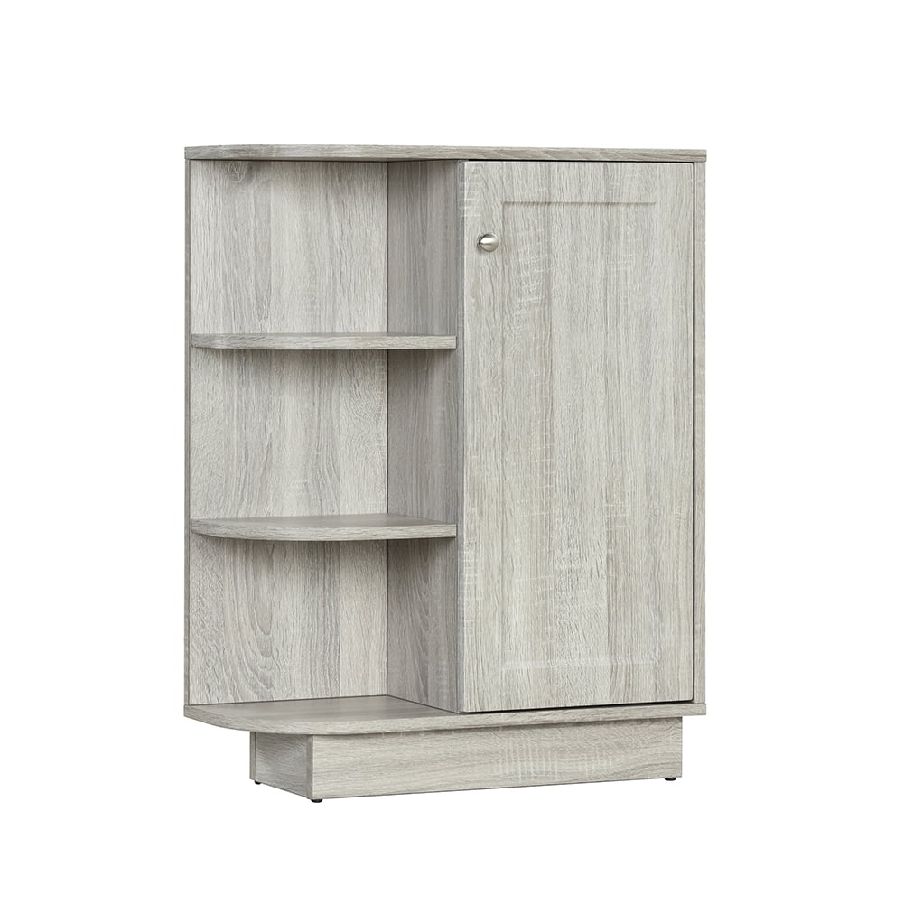 Kepooman Open Wooden Bathroom Floor Cabinet, Free Standing Storage Organizer with Adjustable Plates Ample Storage, Living Room Hallway Cabinet, Oak Kepooman Open Wooden Bathroom Floor Cabinet, Free Standing Storage Organizer with Adjustable Plates Ample Storage, Living Room Hallway Cabinet, Oak
