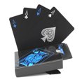 thumbnail image 2 of Durable and Wear-Resistant Black Plastic Playing Cards, Waterproof PVC Cards for Home Parties,2Pcs, 2 of 3