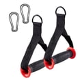 thumbnail image 4 of jinwen Poignées d'Exercice Accessoires de Gym Grip Entraînement de Force Bande de Résistance Lourde avec Mousqueton pour Travail Rétractable Noir et Rouge, 4 of 9