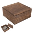 thumbnail image 1 of Caja de almacenamiento de estilo retro, caja de almacenamiento de joyería cuadrada de alta gama, cofre encerado para múltiples propósitos, 1 of 6