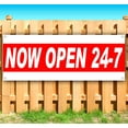 thumbnail image 1 of Now Open 24-7 13 oz Vinyl Banner With Metal Grommets, 1 of 4