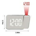 thumbnail image 3 of Pgyong Electronics Clearance Digital Clock,Projection Alarm Clock,Digital Alarm Clock with Rotating Projector,4-Stage Brightness Adjuster,Clear LED Display,Snooze Function,12/24 Hour, 3 of 7
