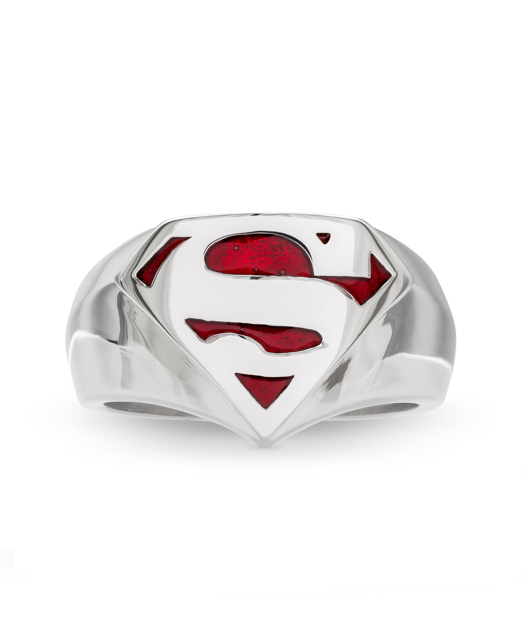 DC Comics - DC Comics Superman Men's Stainless Steel Logo Ring, Size 10 ...