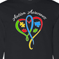 thumbnail image 4 of Inktastic Autism Awareness Heart Ribbon and Puzzle Pieces Long Sleeve T-Shirt, 4 of 5