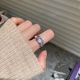 thumbnail image 1 of Anillo De Plata De Oro Elegante Para Las Mujeres De La Serpiente De Montaña Camelia Mariposa Rosa Circón Corazón Anillos De Alas De Ángel Ópalo Aceite Gota Geometría Dedo Accesorios Joyería, 1 of 4