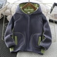 thumbnail image 2 of SuTry Boys Big Kids Solid Color Zip-Up Hoodie Fleece Warm Fall Winter Casual Sports Outerwear with Cozy Jacket for Kids 2-13 Years (Dark Gray#1,2-3 Years), 2 of 9