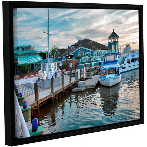 ArtWall Steve Ainsworth "Alexandria Waterfront" Gallery-Wrapped Floater-Framed Canvas