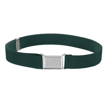 

solacol Belt Buckle Belt Kids Toddler Belt Elastic Adjustable Stretch Unisex Belts Silver Square Buckle