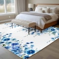thumbnail image 4 of Spring Blue Floral Area Rugs 6'x9', Washable Small Throw Rugs for Kitchen Dining room, Farmhouse Weeping Floral Leaves Indoor Outdoor Rug Non-Slip Low Pile Carpet Runner Reversible Floor Mats, 4 of 8