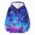 thumbnail image 2 of Staki Girl's Cartoon Zip Up Hoodie Sweatshirt Cute Long Sleeve Hooded Jacket 1-9Y(Light Purple,4-5 Years), 2 of 4
