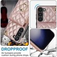thumbnail image 6 of QLTYPRI Crossbody Wallet Case for Samsung Galaxy S24, PU Leather Phone Case with RFID Blocking Card Slots Holder Ring Kickstand Wrist Strap Lanyard Handbag Purse Cover for Samsung S24 – Rose Gold, 6 of 16