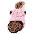 thumbnail image 2 of Chaqueta con capucha para perro, abrigo de doble capa para clima frío para perros grandes, color rosa, 5XL, 2 of 13